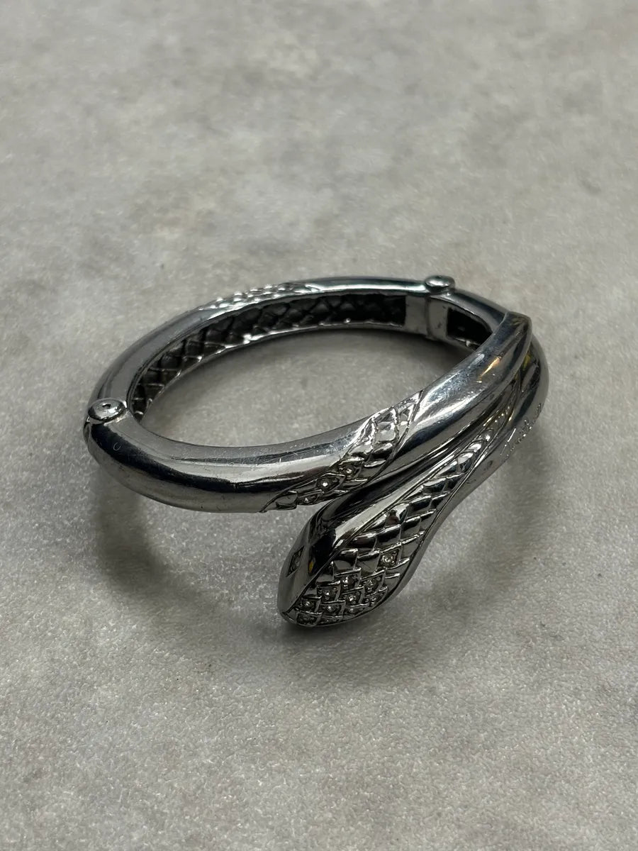 2010s Cavalli Grey Snake Bracelet with Swarovski EDOERQw 0