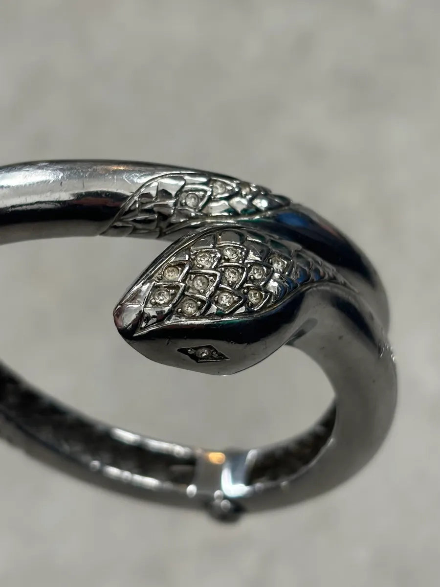 2010s Cavalli Grey Snake Bracelet with Swarovski EDOERQw 3