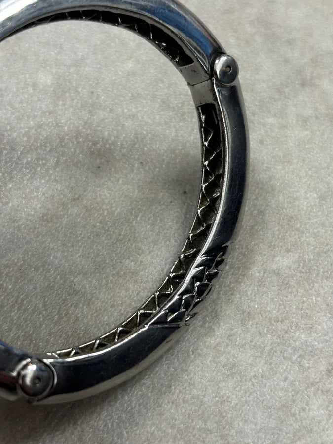 2010s Cavalli Grey Snake Bracelet with Swarovski EDOERQw 4