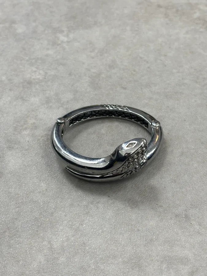 2010s Cavalli Grey Snake Bracelet with Swarovski EDOERQw 5