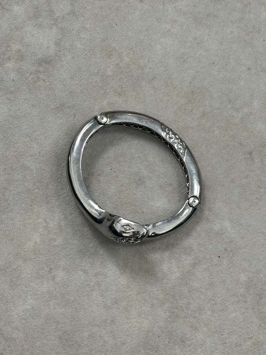 2010s Cavalli Grey Snake Bracelet with Swarovski EDOERQw 6