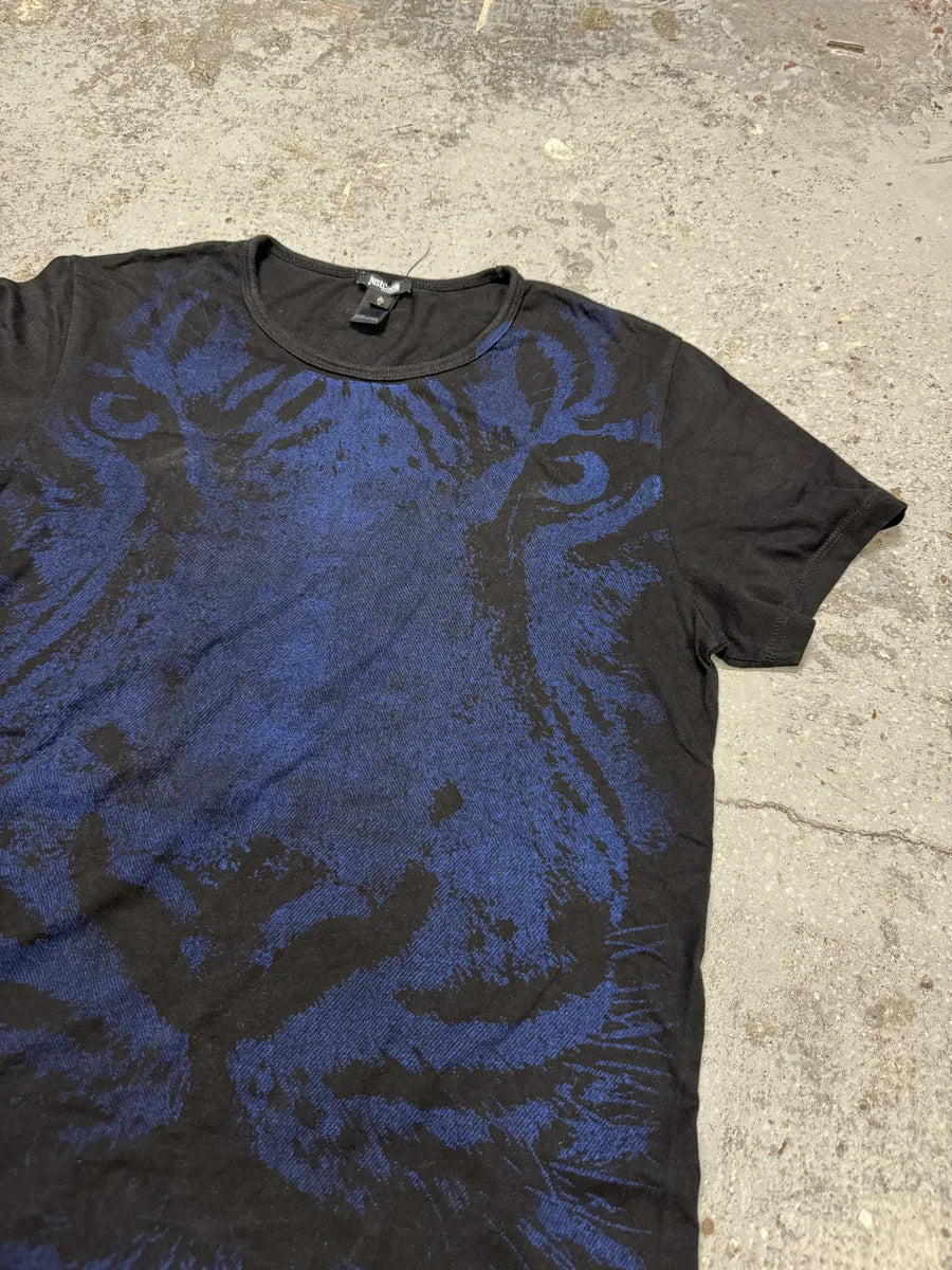 2010s Cavalli Navy Tiger Black T-Shirt nNIXoXi 6