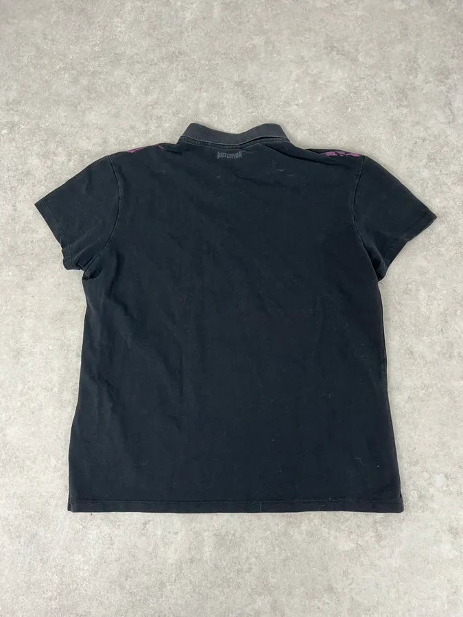 2010s Cavalli Pink & Black Palm Trees Beach Polo HWbqMLe 5