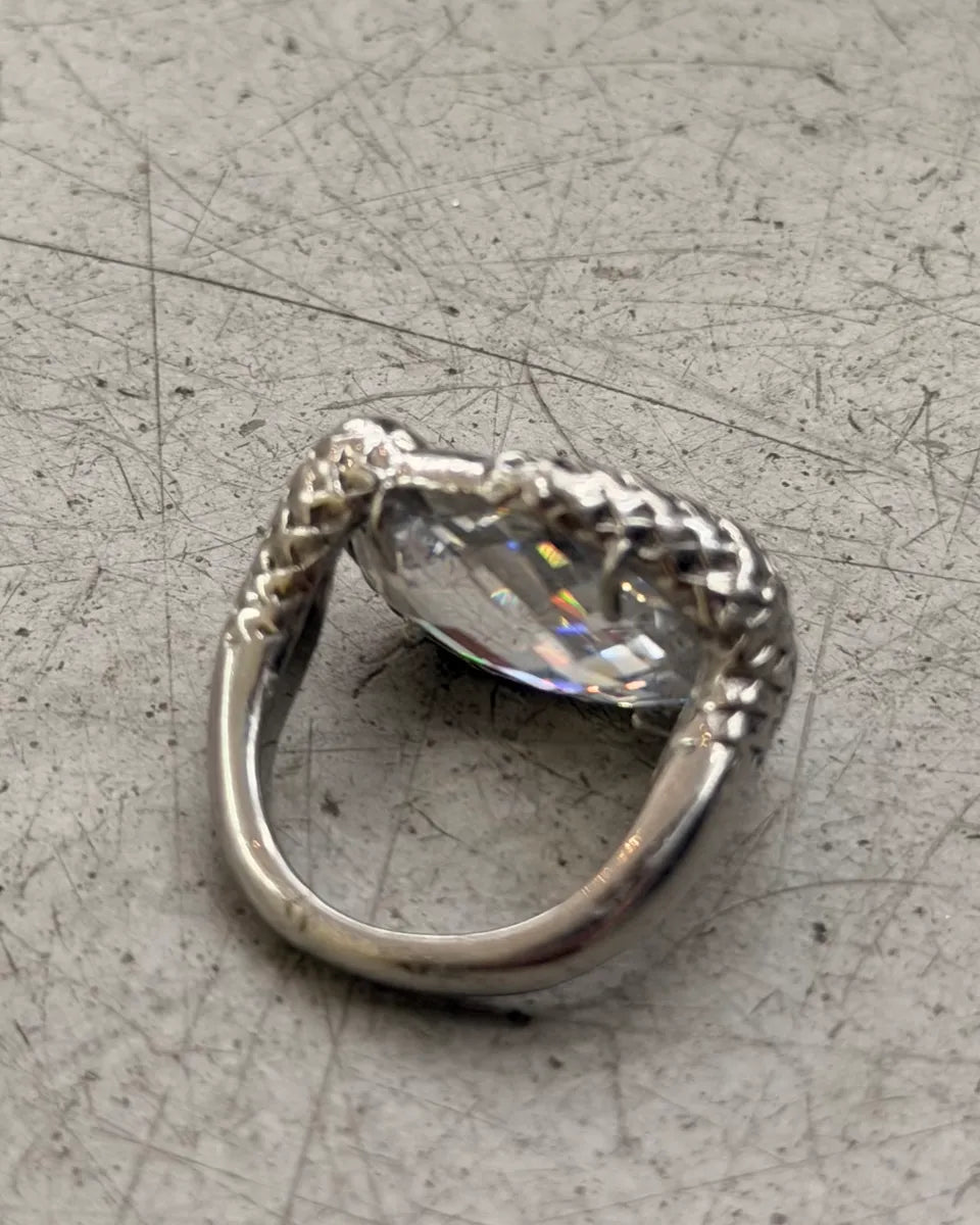 2010s Cavalli Silver Grey Steel Snake Statement Ring mdzYlVk 4
