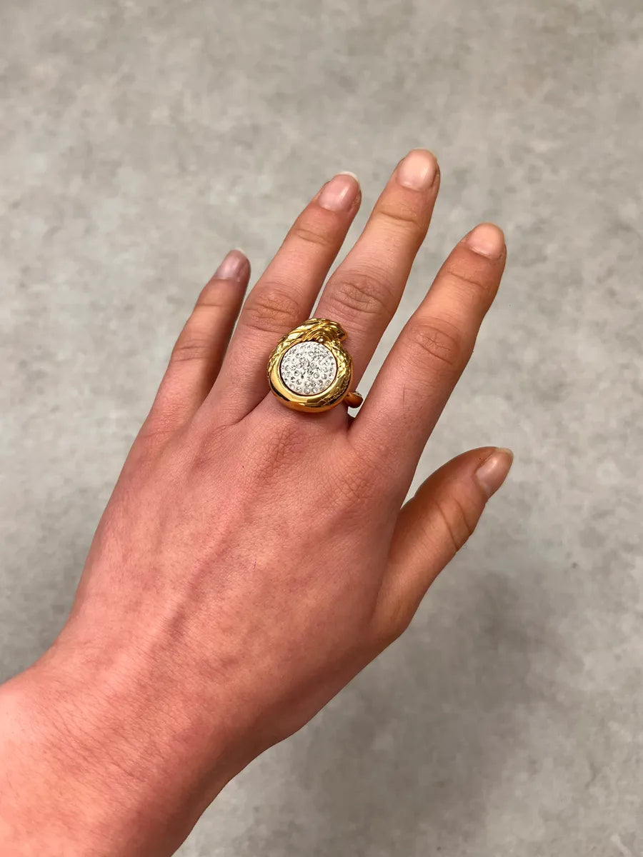 2010s Cavalli Snake Gold & Silver Color Ring AeWZgvq 0