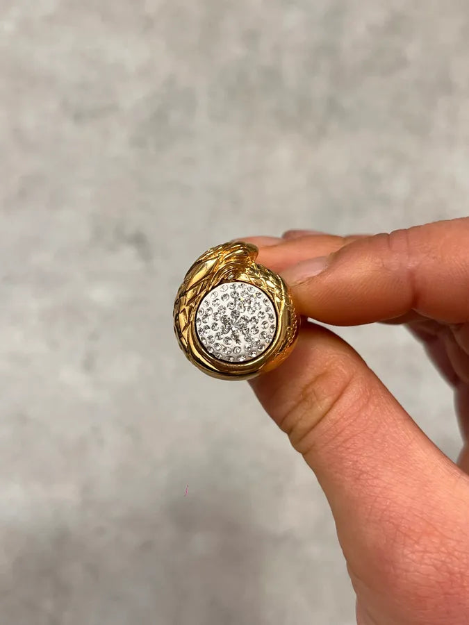 2010s Cavalli Snake Gold & Silver Color Ring AeWZgvq 1
