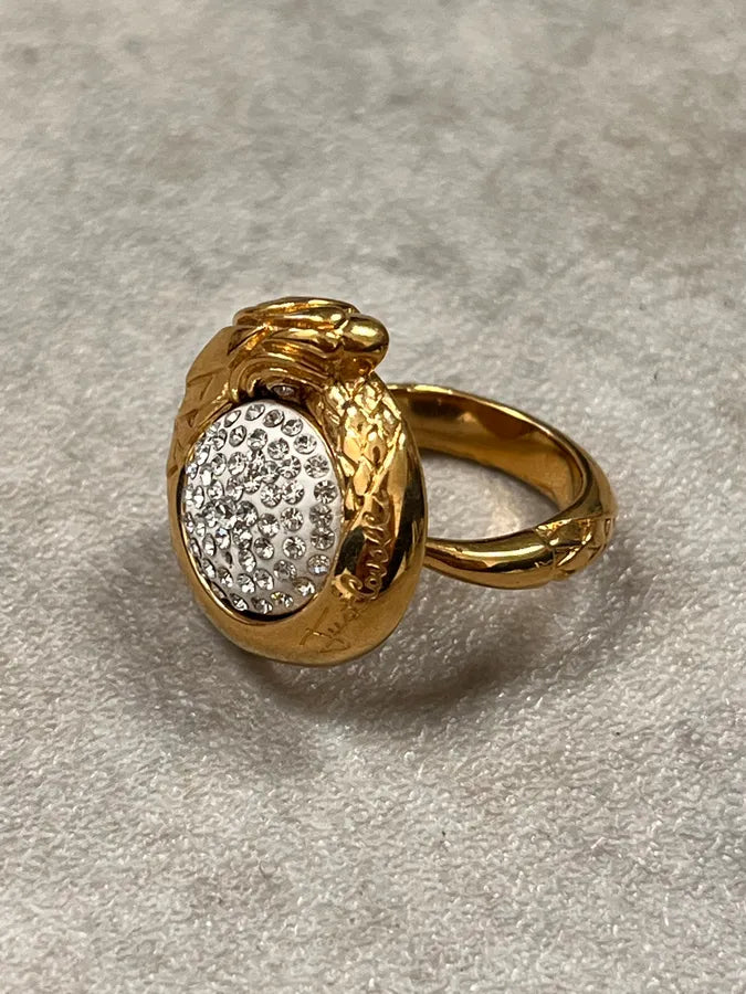 2010s Cavalli Snake Gold & Silver Color Ring AeWZgvq 3