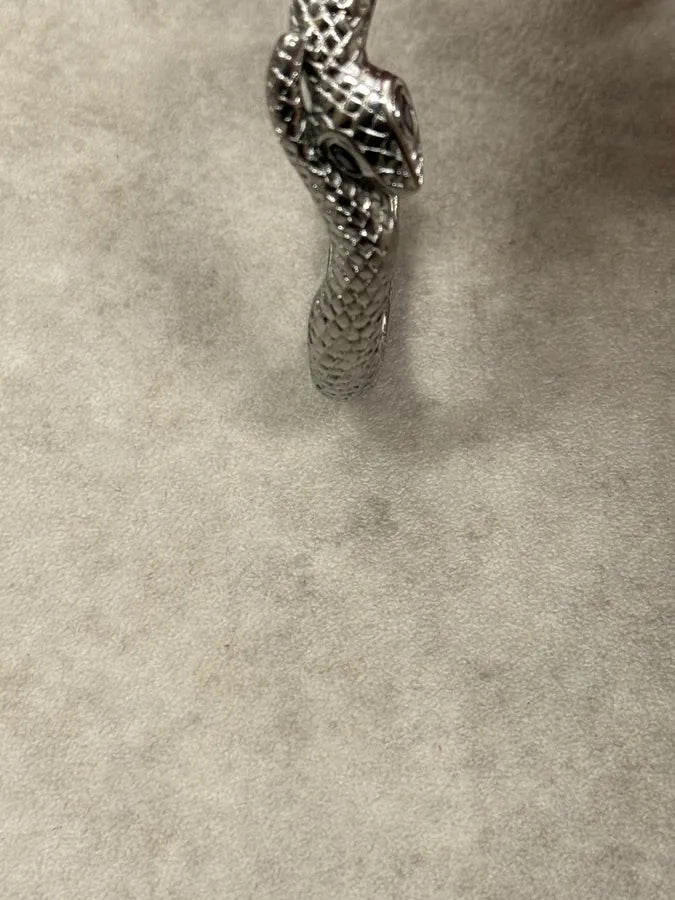 2010s Cavalli Steel Snake Grey Bracelet pGOVPJJ 4