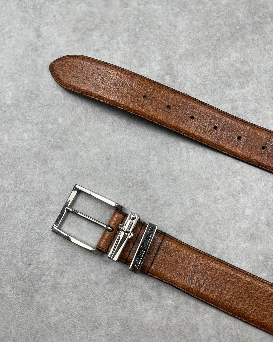 2010s Cesare Paciotti Brown Dagger Leather Belt cKbPCqJ 4