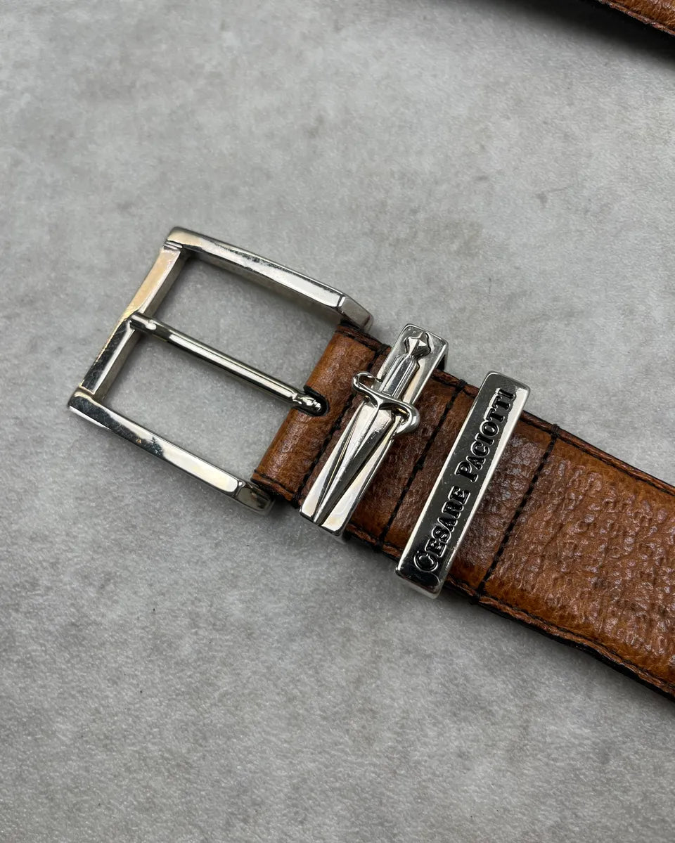 2010s Cesare Paciotti Brown Dagger Leather Belt cKbPCqJ 5