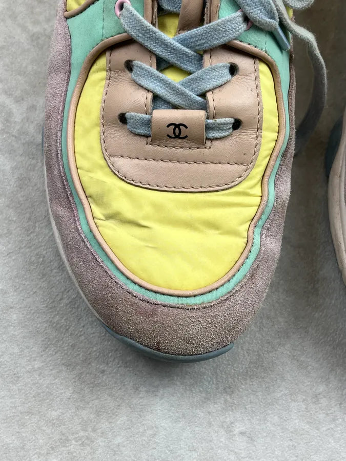 2010s Chanel Yellow CC Runner Sneakers wdYjttA 7
