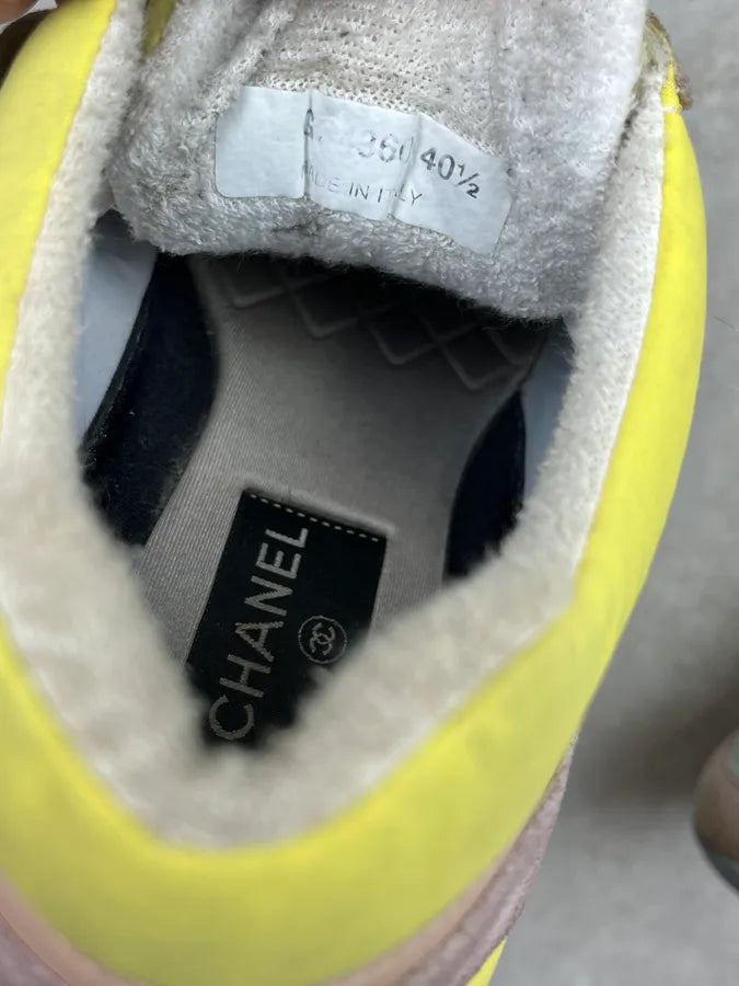2010s Chanel Yellow CC Runner Sneakers wdYjttA 9