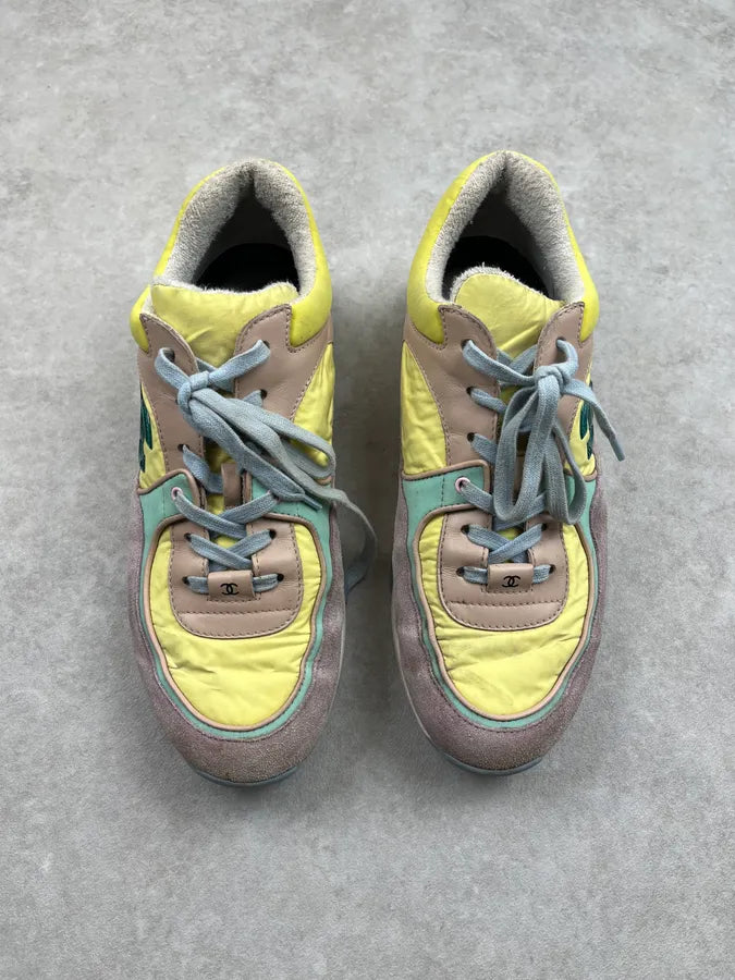 2010s Chanel Yellow CC Runner Sneakers wdYjttA 1