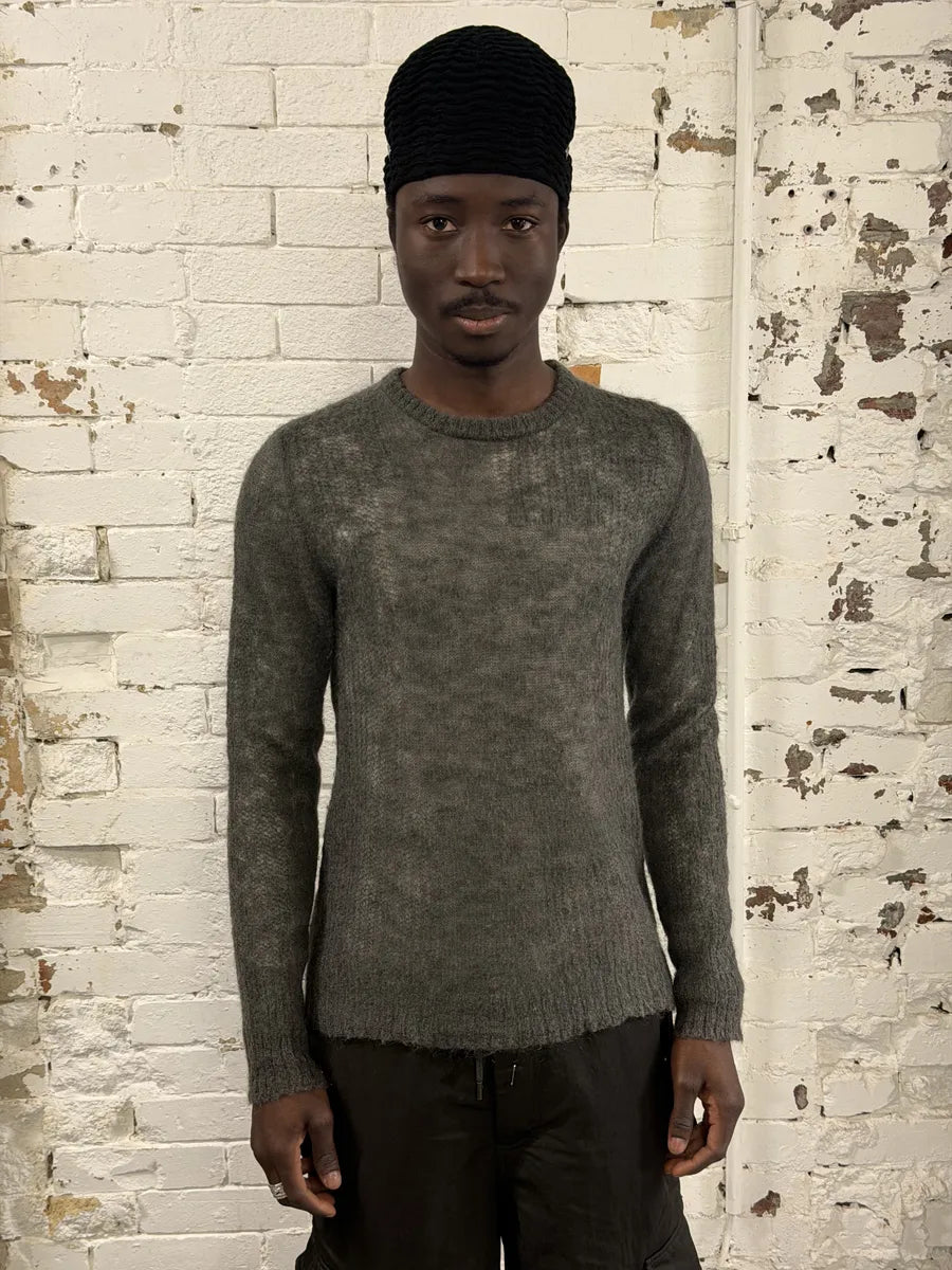 2010s Daniele Alessandrini Grey Layered Distressed Sweater cNzVLwW 0