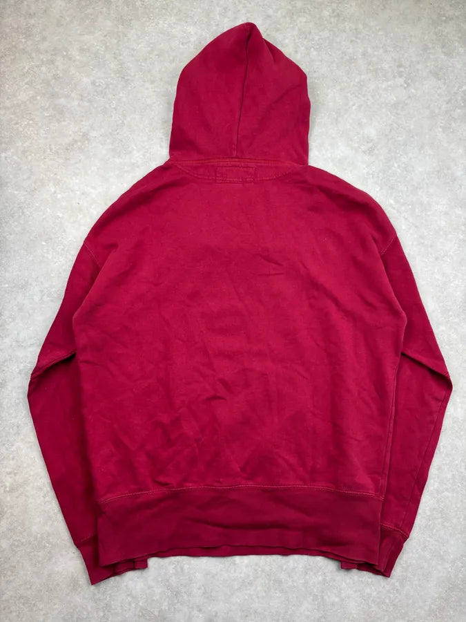 2010s Ralph Lauren Bordeaux American Flag Patch Hoodie oOiucuE 4