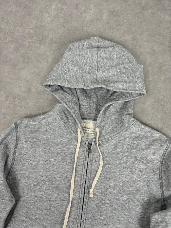 2010s Denim & Supply Ralph Lauren Grey American Flag Zip-up Hoodie bdCQJpR 4