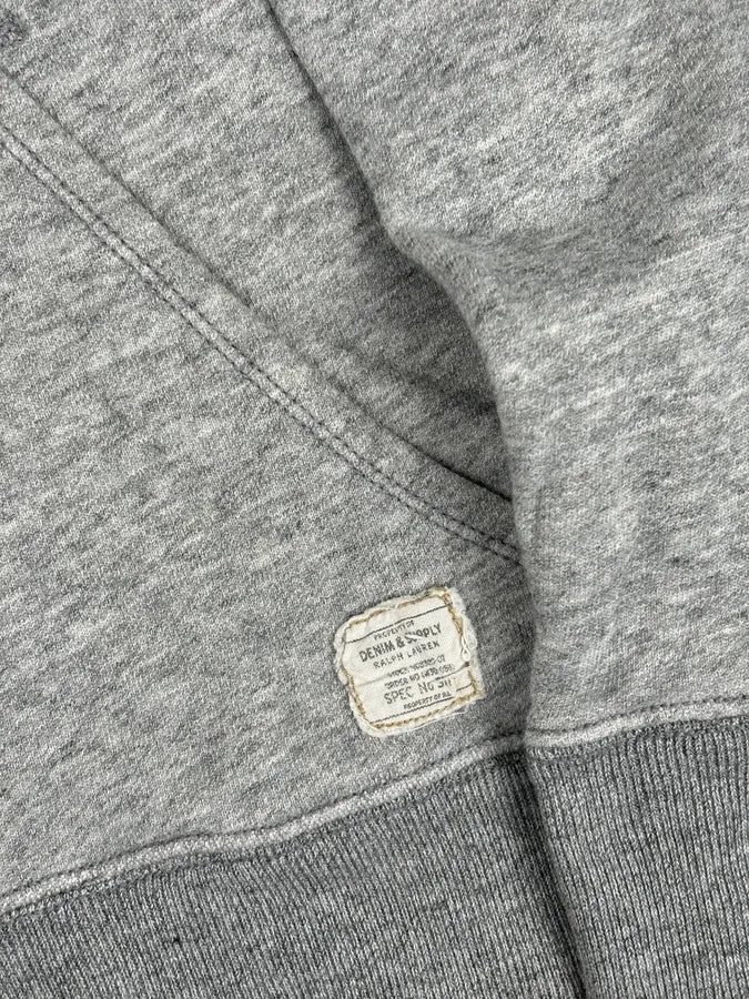 2010s Denim & Supply Ralph Lauren Grey American Flag Zip-up Hoodie bdCQJpR 6