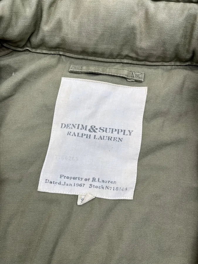 2010s Ralph Lauren Khaki USA Flag Cargo Military Jacket xWsTCQt 9