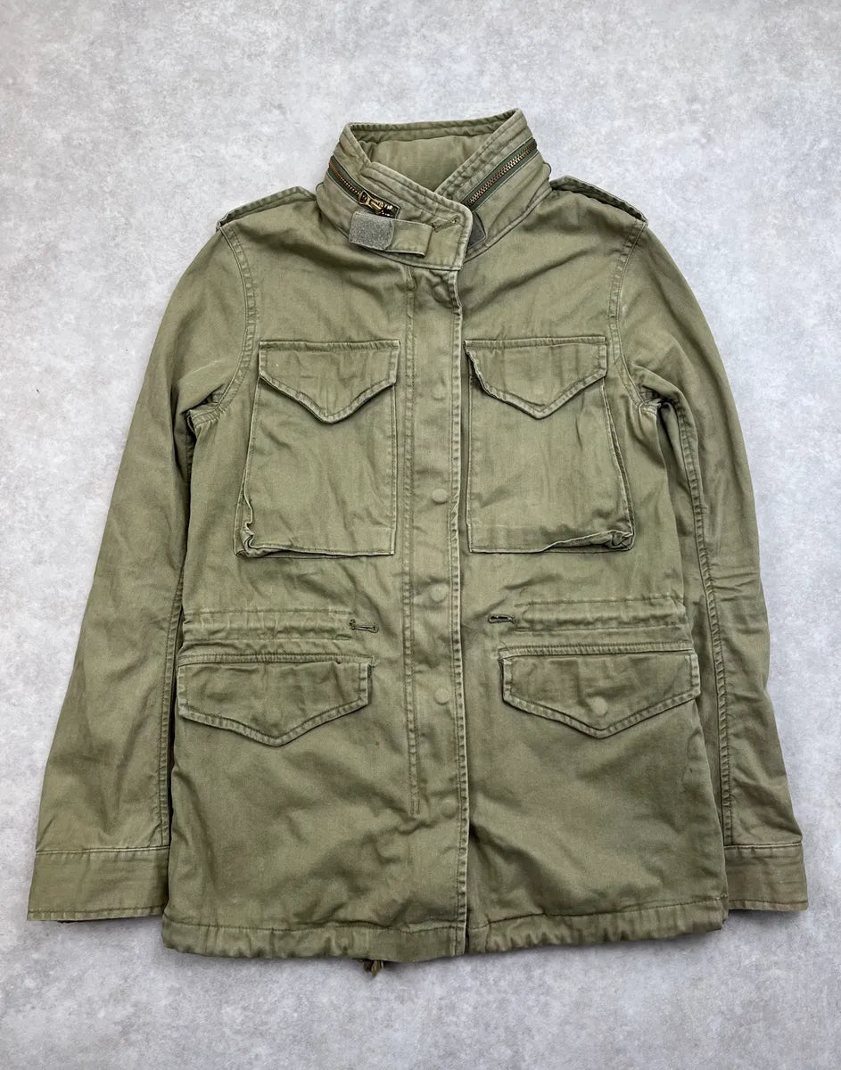 2010s Ralph Lauren Khaki USA Flag Cargo Military Jacket xWsTCQt 2
