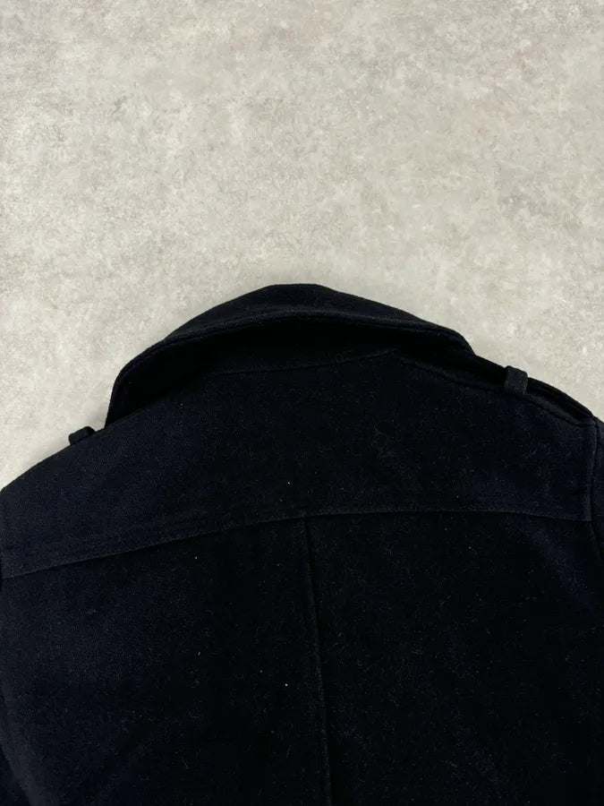 2010s Diesel Black Buttoned Officer Wool Peacoat oGPIPdG 5