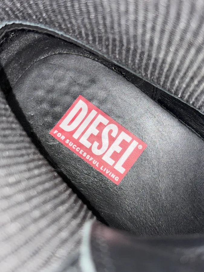 2010s Diesel Black Minimalist Leather Boots heDDRmj 9