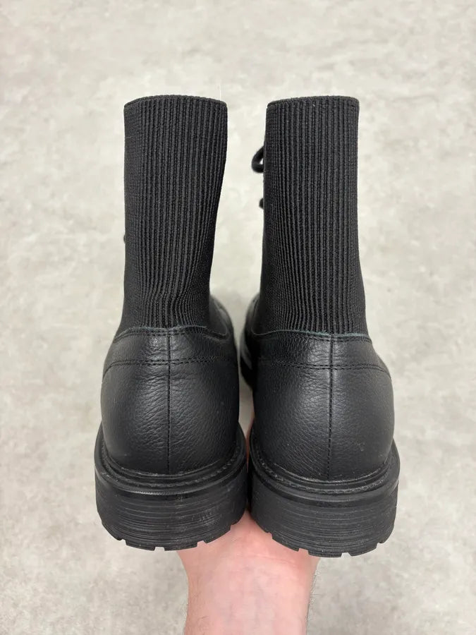 2010s Diesel Black Minimalist Leather Boots heDDRmj 6