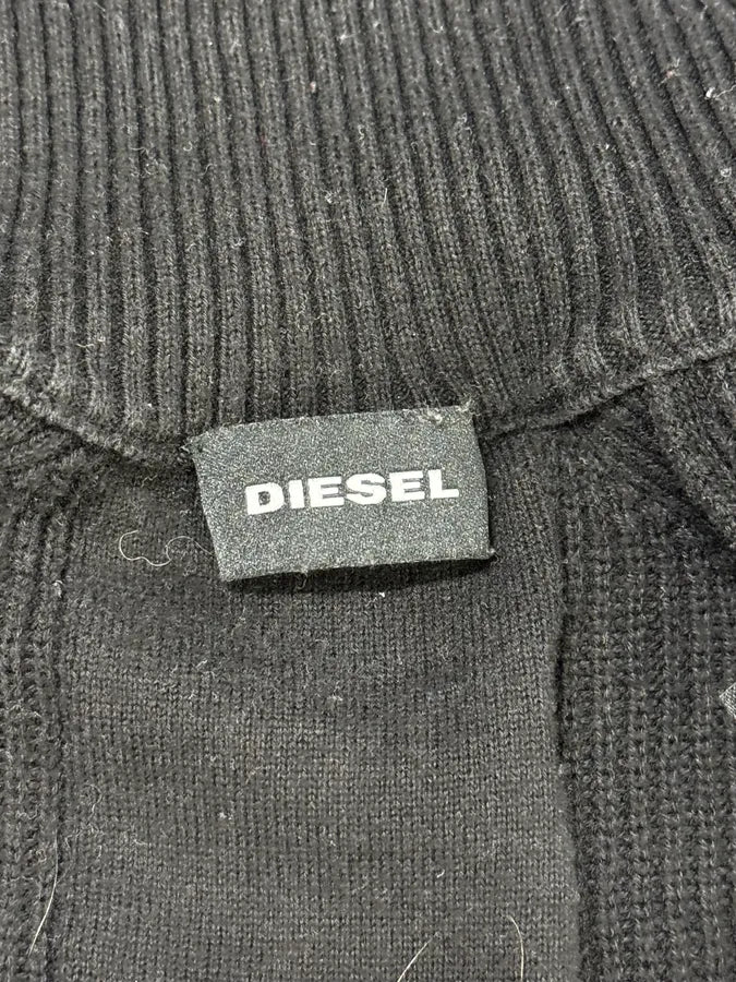 2010s Diesel Black Minimalist Zip-up Sweater yXZQvcB 6