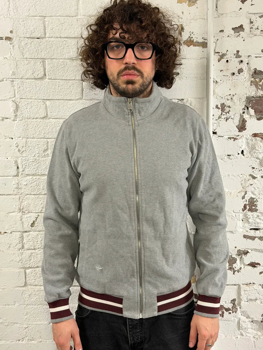 2010s Dior Bee Grey Zip-Up Sweater dYkSXlw 1