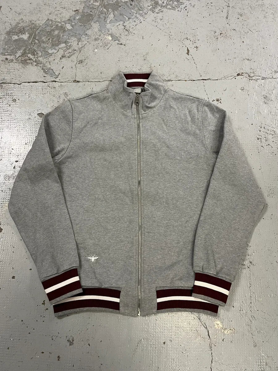 2010s Dior Bee Grey Zip-Up Sweater dYkSXlw 3