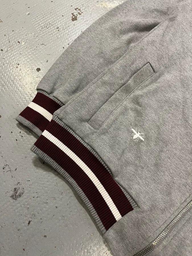 2010s Dior Bee Grey Zip-Up Sweater dYkSXlw 6