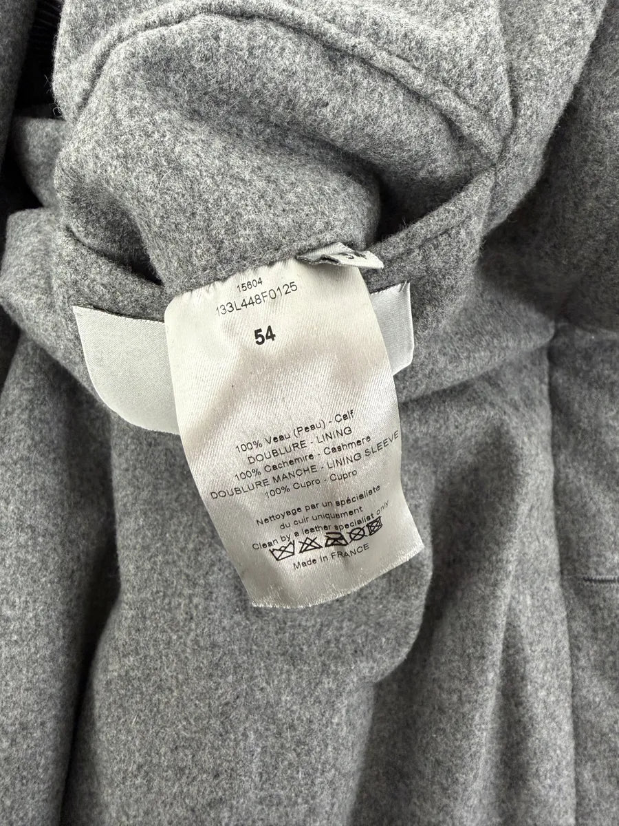 2010s Dior Black Calf Leather & Cashmere Premium Jacket by Kris Van Assche JnDXTlW 12