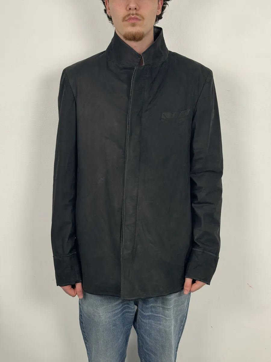 2010s Dior Black Calf Leather & Cashmere Premium Jacket by Kris Van Assche JnDXTlW 3