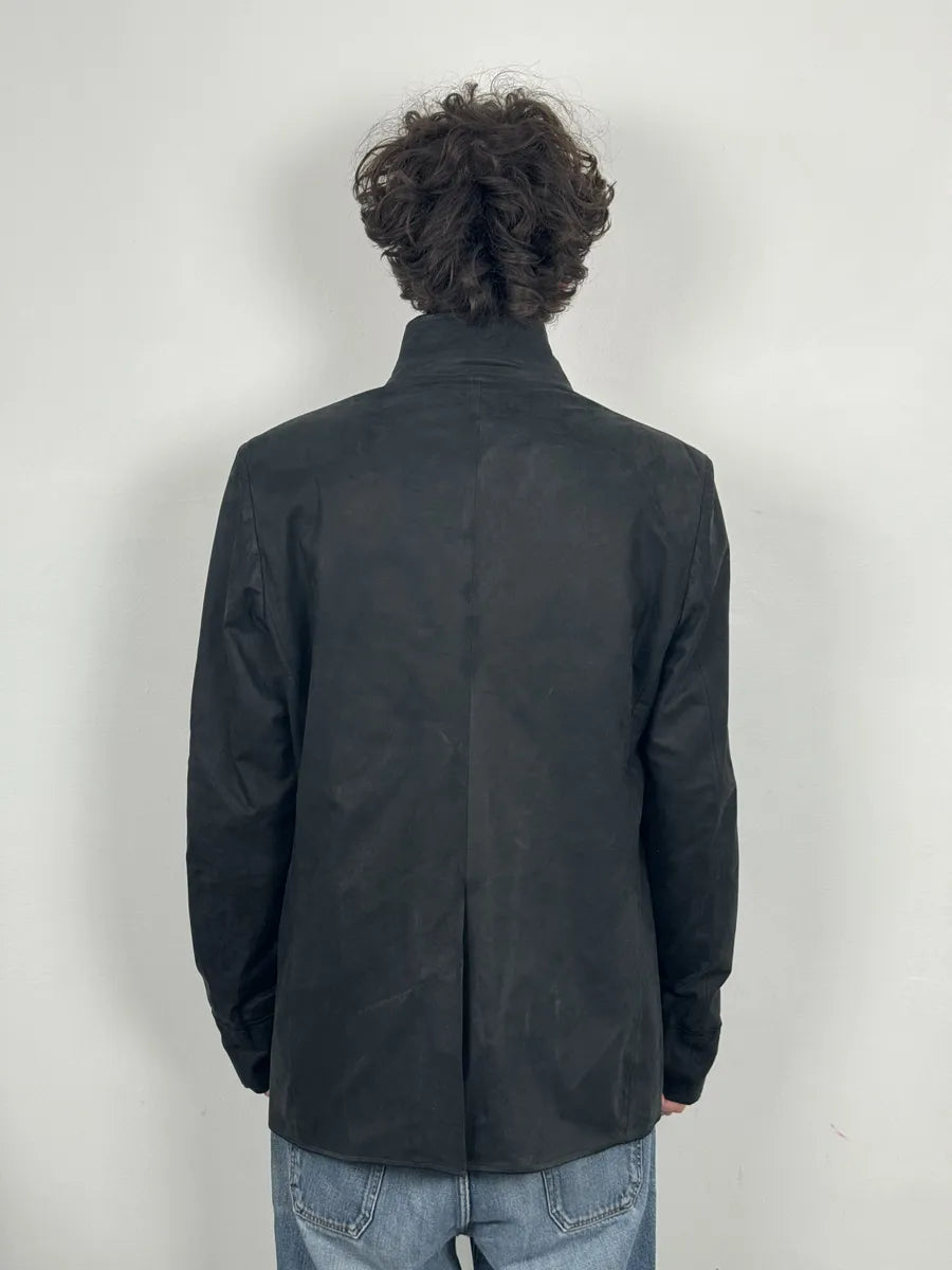 2010s Dior Black Calf Leather & Cashmere Premium Jacket by Kris Van Assche JnDXTlW 4