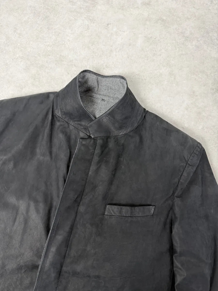 2010s Dior Black Calf Leather & Cashmere Premium Jacket by Kris Van Assche JnDXTlW 6