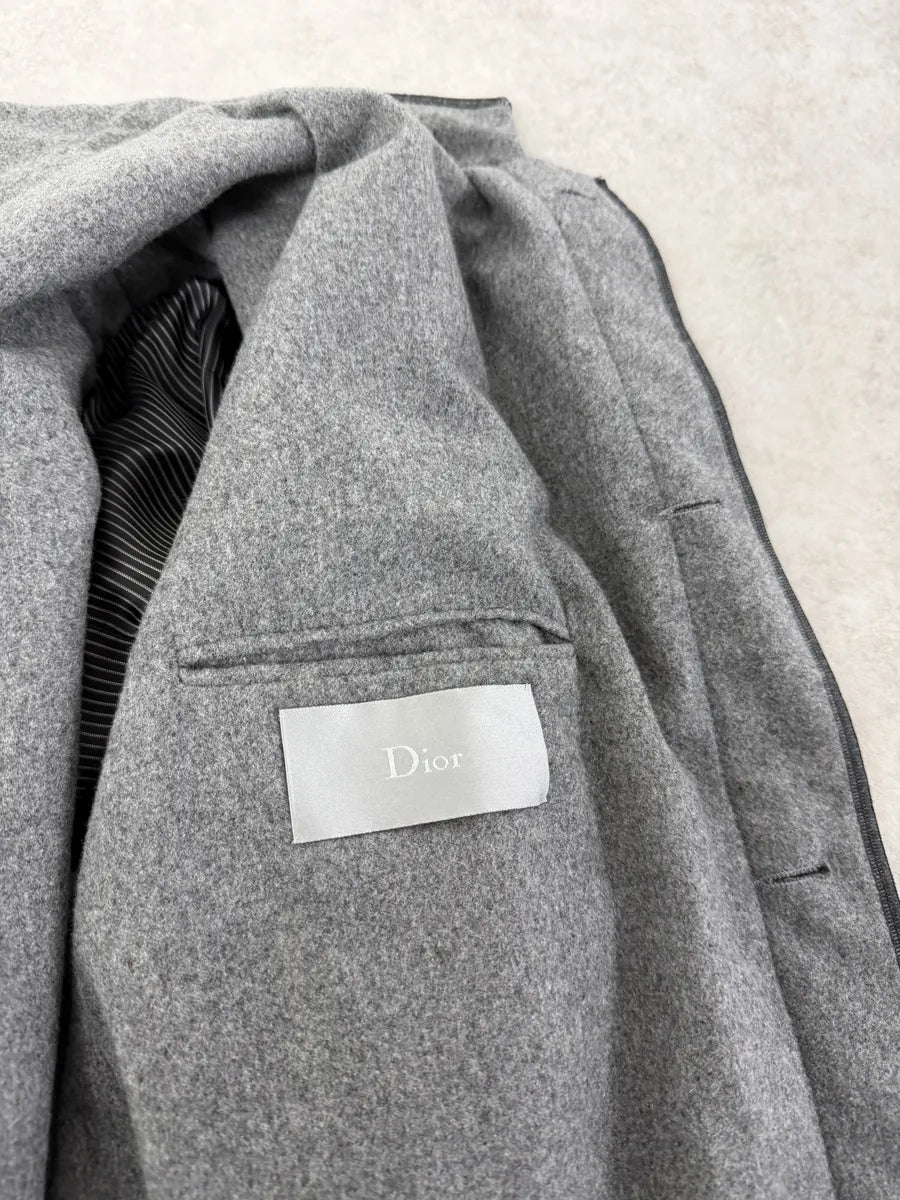 2010s Dior Black Calf Leather & Cashmere Premium Jacket by Kris Van Assche JnDXTlW 9