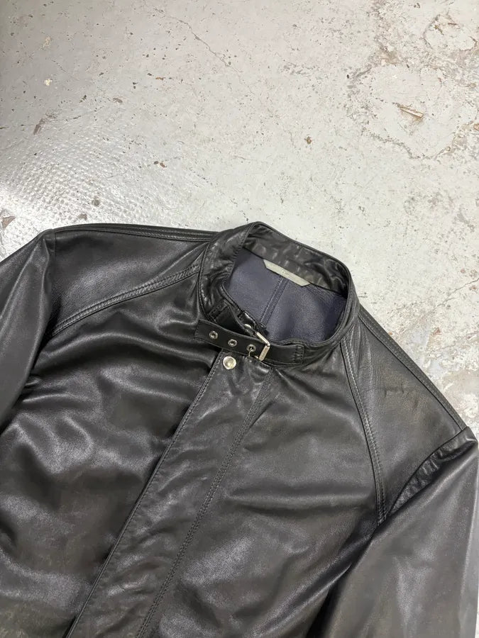 2010s Dior Black Minimalist Leather Jacket sbvZuvy 4