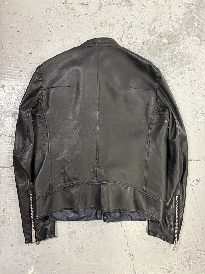 2010s Dior Black Minimalist Leather Jacket sbvZuvy 6