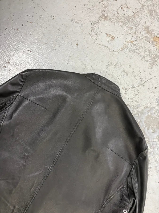 2010s Dior Black Minimalist Leather Jacket sbvZuvy 7