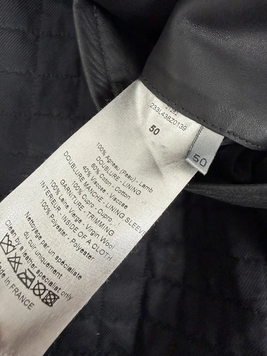 2010s Dior Black Premium Lamb Leather Jacket utAHSGx 12