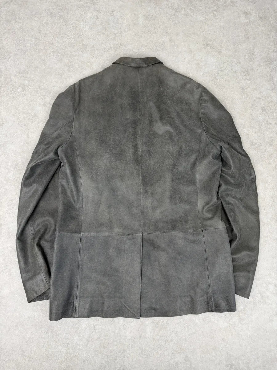 2010s Dior Eroded  Grey Lamb Leather Jacket by Kris Van Assche fIRbxeW 1