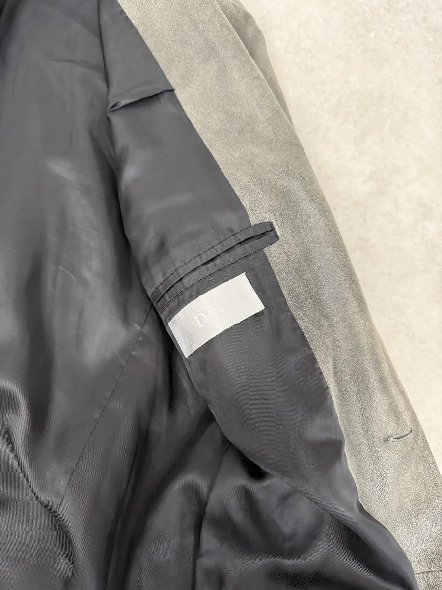 2010s Dior Eroded  Grey Lamb Leather Jacket by Kris Van Assche fIRbxeW 7