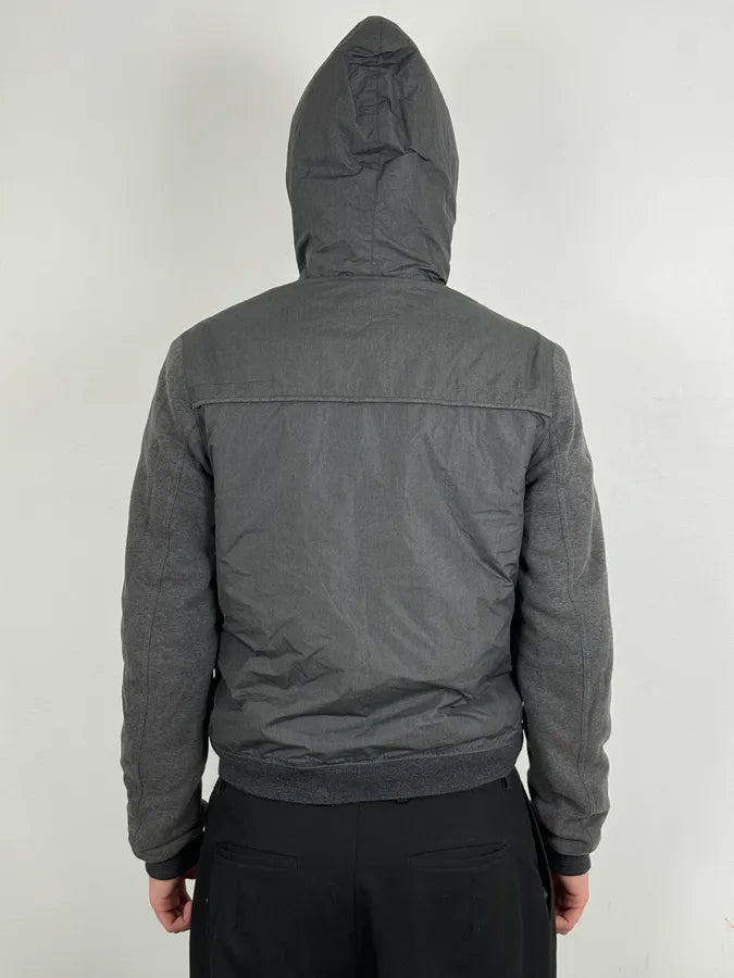 2010s Dior Grey Hybrid Hooded Bomber Jacket by Kris Van Assche UrfRtwM 2