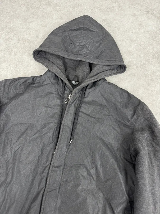 2010s Dior Grey Hybrid Hooded Bomber Jacket by Kris Van Assche UrfRtwM 4