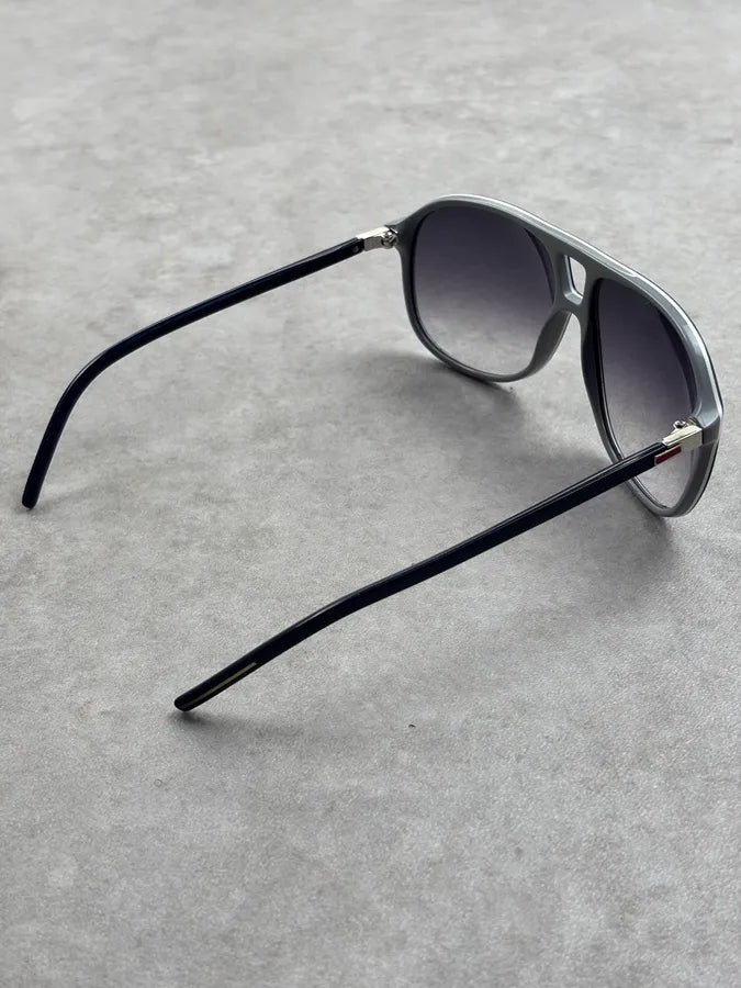 2010s Dior Homme Navy Acetate Aviator Sunglasses JxbIRkj 5