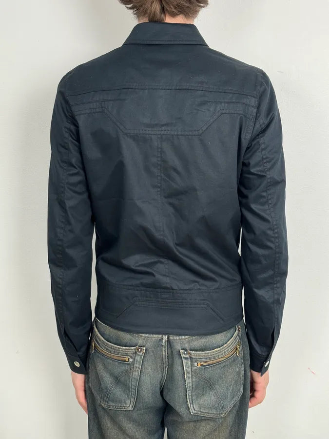 AW2008 Dior Navy Harrington Contemporary Jacket by Kris Van Assche PrnilpE 2