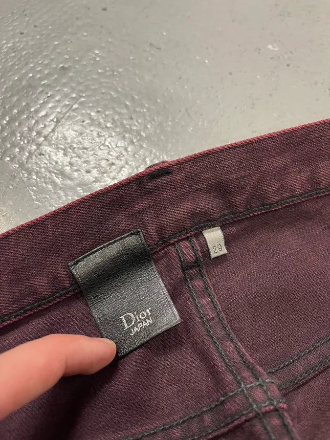 2010s Dior Purple Shadow Slim Denim Jeans by Kris Van Assche wejmrUe 11