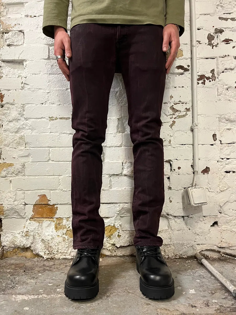 2010s Dior Purple Shadow Slim Denim Jeans by Kris Van Assche wejmrUe 2