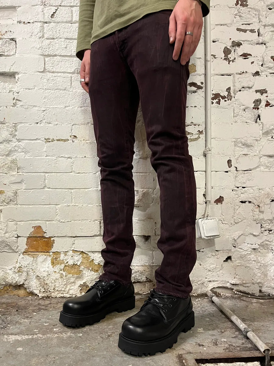 2010s Dior Purple Shadow Slim Denim Jeans by Kris Van Assche wejmrUe 3