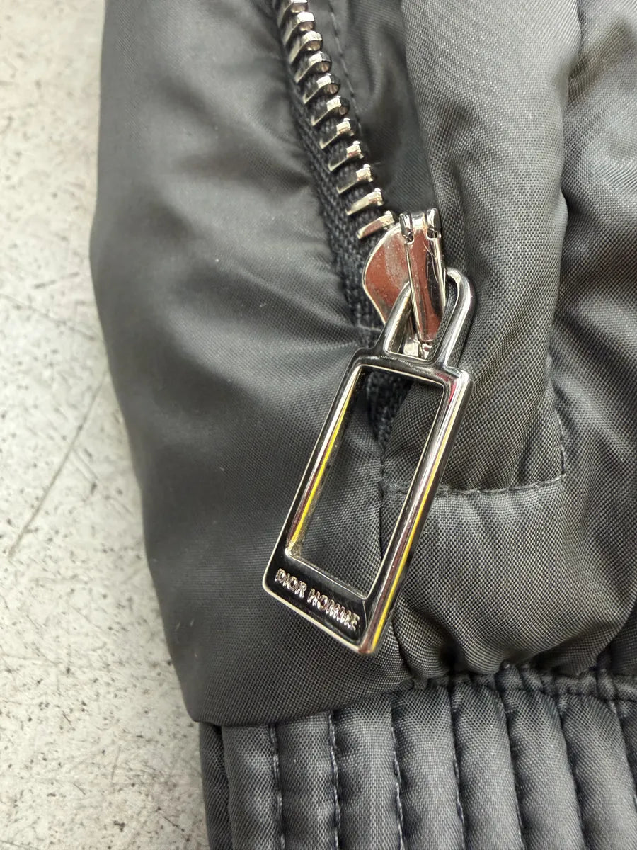 2010s Dior Shearling Grey Puffer Bomber Jacket by Kris Van Assche sWMNDes 15