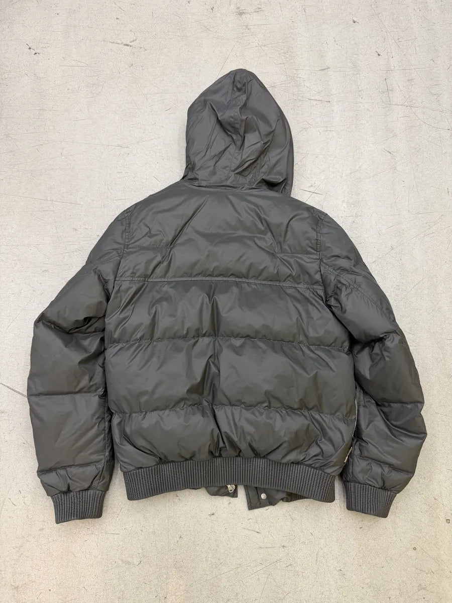 2010s Dior Shearling Grey Puffer Bomber Jacket by Kris Van Assche sWMNDes 2